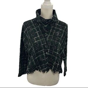 Zara Black and White Plaid Sweater